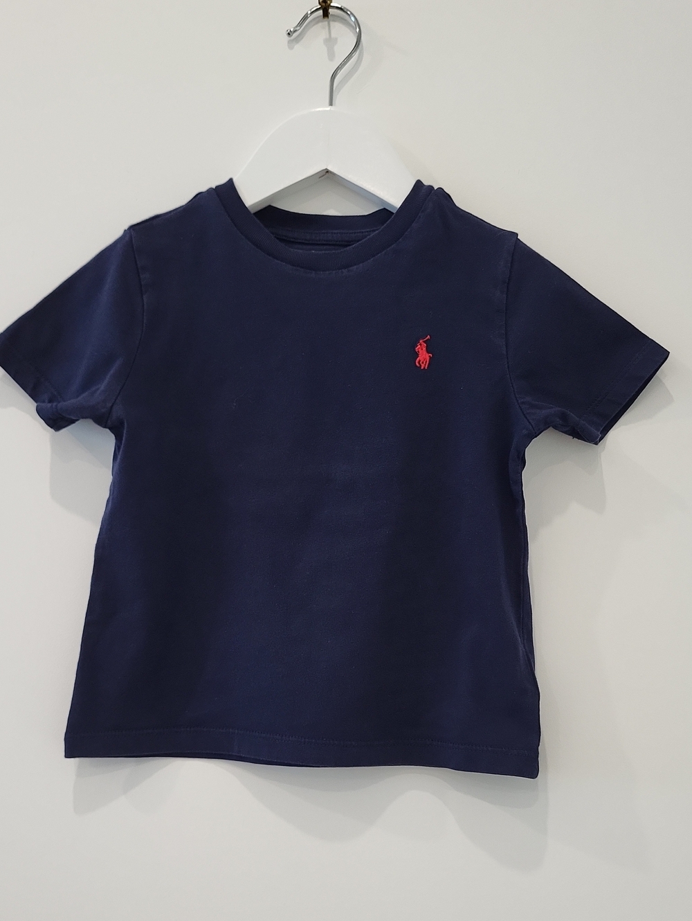 Ralph Lauren Navy Short Sleeve Tee with Red Pony Logo